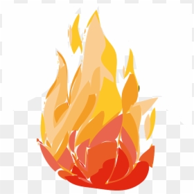 Cartoon Fire Flames, HD Png Download - campfire png