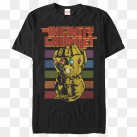 Retro Marvel T Shirt, HD Png Download - infinity gauntlet png