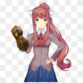 Monika Writing Tip Of The Day, HD Png Download - infinity gauntlet png