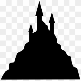 Castle Silhouette Vector, HD Png Download - disney castle png
