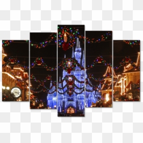 5-piece Disney Canvas Art - Disney World, Cinderella Castle, HD Png Download - disney castle png