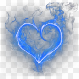 Heart On Fire Png, Transparent Png - blue fire png