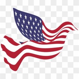Peace Dove American Flag, HD Png Download - usa png