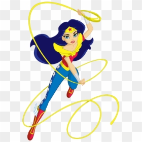Animated Dc Super Hero Wonder Woman, HD Png Download - superhero png