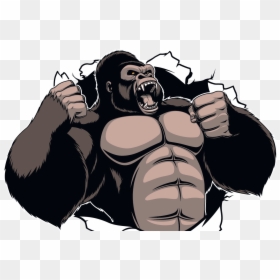 Fierce Gorilla, HD Png Download - gorilla png