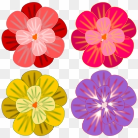 Flower Clip Art Colorful - Colorful Flowers Clipart, HD Png Download - colorful flowers png