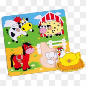 Flat Puzzle-farm Animals, HD Png Download - farm animals png