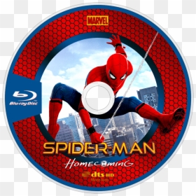 Homecoming Bluray Disc Image - Spider Man Homecoming Blu Ray Disc, HD Png Download - spider-man homecoming png