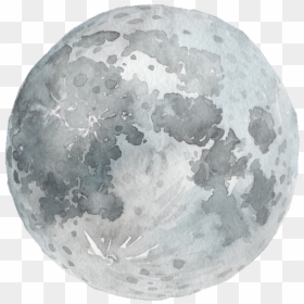 Watercolor Painting Full Moon Photography - Moon Watercolor Background Png, Transparent Png - moon png images