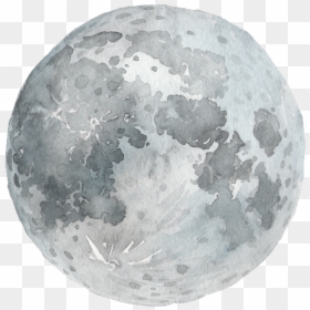Watercolor Painting Full Moon Photography - Moon Watercolor Background Png, Transparent Png - moon png images