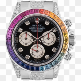 Rolex Cosmograph Daytona In Steel Diamond Set With, HD Png Download - rolex watch png