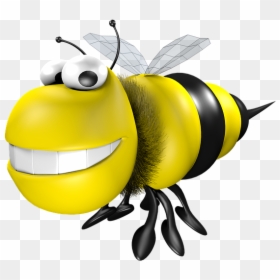 Bees, Cartoon, 3d, Insect - Bumblebee 3d Clipart, HD Png Download - cartoon bee png