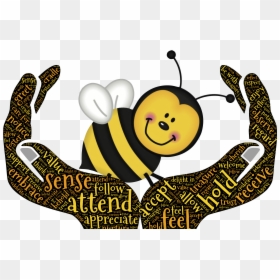 Cartoon Bee Hands, HD Png Download - cartoon bee png
