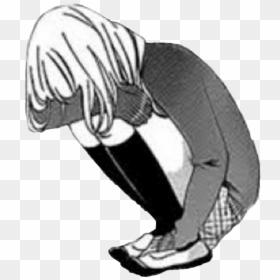 #sad #anime #girl - Anime Girl Crying Png, Transparent Png - sad anime girl png