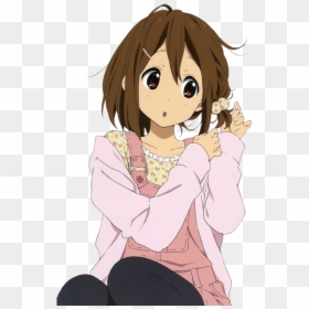 Transparent Girl Anime - Cute K On Yui, HD Png Download - sad anime girl png