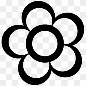 Black, Simple, Outline, Drawing, Flower, White, Flowers - Outline Flower Clipart Black And White, HD Png Download - black and white flowers png