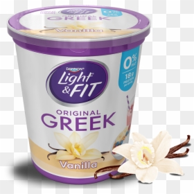 Vanilla Light Fit Nonfat - Light And Fit Greek Vanilla Yogurt, HD Png Download - vanilla flower png