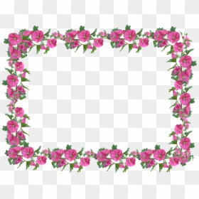 Transparent Space Border Png - Floral Flowers Border Design, Png Download - pink flower border png