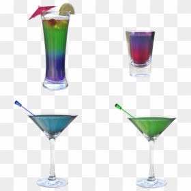 Cocktails, Drinks, Mixed, Glass, Bar, Beverage - Blue Hawaii, HD Png Download - mixed drink png