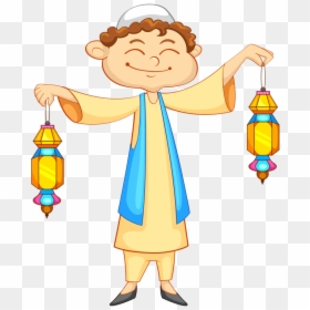 Muslim Islam Clip Art Muslim Boy - Eid Mubarak Png Cartoon, Transparent Png - islam png