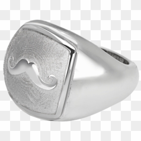 Square White Mustache Head, Preziose, Sevenfifty, Seven50 - Titanium Ring, HD Png Download - white mustache png