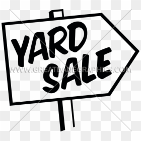 Yard Sign Clipart - Black And White Yard Sale Sign, HD Png Download - sale sign png