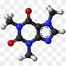 Molecules Png - 3d Molecule Of Caffeine, Transparent Png - molecules png