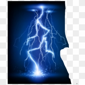 Transparent Thunderstorms Clipart - Background Lightning Design, HD Png Download - blue lightning bolt png