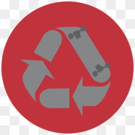 Skateboard Recycle Logo, HD Png Download - reduce reuse recycle png