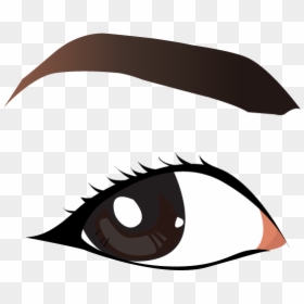 Brown Eyes Clipart Line Art - Eyebrows Clipart, HD Png Download - brown eye png