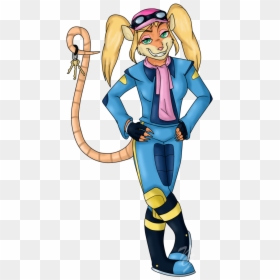 437kib, 681x1172, Crash Pasadena Opossum1 By Namygaga-d6i0635 - Tawna Bandicoot Fan Art, HD Png Download - opossum png