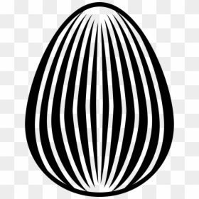 Easter Egg Of Elegant Design With Thin Vertical Lines - Circle, HD Png Download - vertical black line png