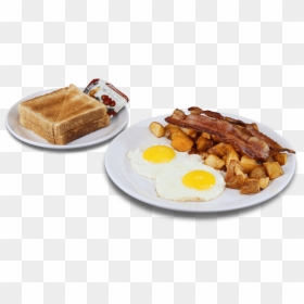 Transparent Bacon And Egg Clipart - Two Eggs With Home Fries, HD Png Download - bacon and eggs png