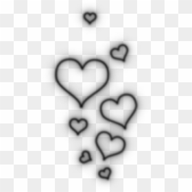 White Hearts Png - Aesthetic Heart Icon Black And White, Transparent Png - black hearts png