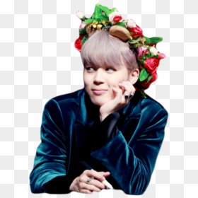 Transparent Park Jimin Png - Jimin With Flower Crown, Png Download - park jimin png