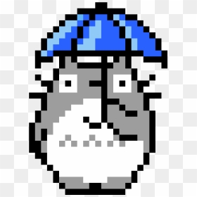 Totoro With Umbrella Clipart , Png Download - Pixel Art Totoro, Transparent Png - totoro icon png