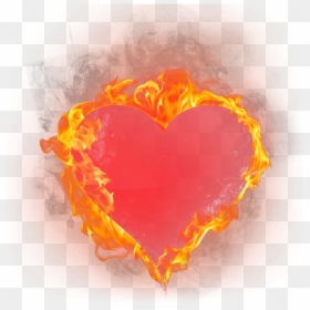 Burning Heart Png - Heart Effects Light Png, Transparent Png - png images hd