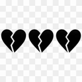 #black #hearts #broken #tumblr #aesthetic - Aesthetic Broken Heart Png, Transparent Png - black hearts png