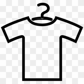 Shirt Outline With Hanger - Shirt On Hanger Vector, HD Png Download - shirt outline png