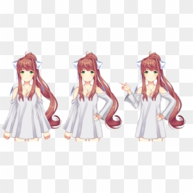 Transparent Monika Ddlc Png - Doki Doki Literature Club Monika Outfits, Png Download - monika ddlc png