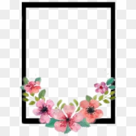 #overlay #stickers #sticker #flower #flowers #watercolour - Watercolor Floral Wreath Background, HD Png Download - acuarela png