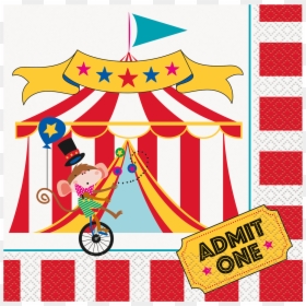 Circus Carnival Napkins - Paper Design Carnival, HD Png Download - carnival banner png