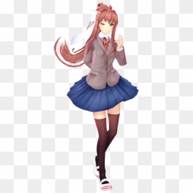 Mmd Model Yandere Simulator, HD Png Download - monika ddlc png