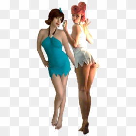 And Wilma Flintstone Cosplay - Betty Rubble Wilma Flintstone, HD Png Download - elizabeth olsen png