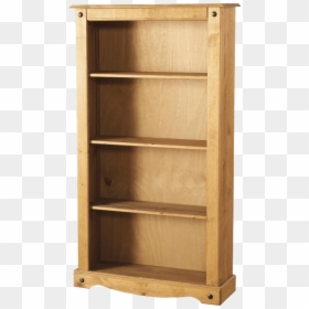 Rustic Pine Bookcase - Bookshelf With Transparent Background, HD Png Download - bookcase png