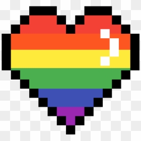 Transparent Rainbow Heart Png - Pixel Heart Transparent Background, Png Download - pixel hearts png
