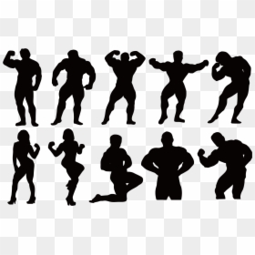 Bodybuilding Fitness Centre Silhouette Muscle - Vector Body Building Png, Transparent Png - bodybuilder silhouette png
