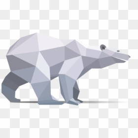 Vector Royalty Free Origami Vector Geometric, HD Png Download - bear vector png