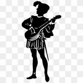 Minstrel Silhouette Clip Arts - Minstrel Silhouette, HD Png Download - bodybuilder silhouette png