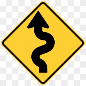 Clip Art Curves Ahead Road Sign - Road Sign Clip Art, HD Png Download - curves png